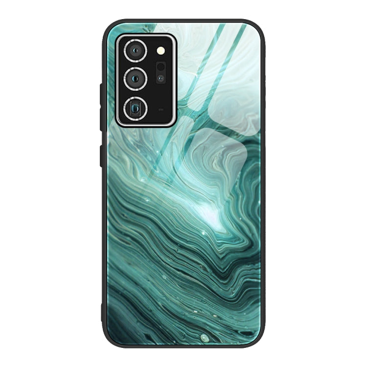 Marble Pattern Glass Protective Case, For Samsung Galaxy Note20 Ultra, For Samsung Galaxy S20 Ultra, For Samsung Galaxy Note10 Lite / A81