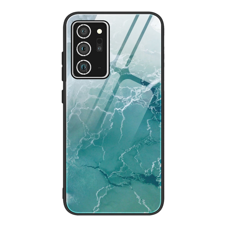 Marble Pattern Glass Protective Case, For Samsung Galaxy Note20 Ultra, For Samsung Galaxy S20 Ultra, For Samsung Galaxy Note10 Lite / A81