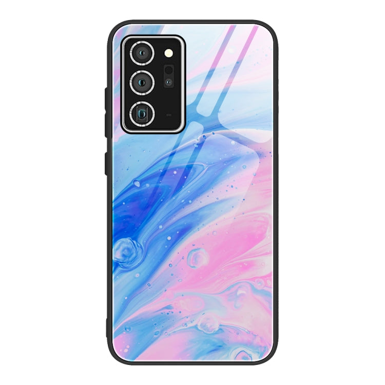 Marble Pattern Glass Protective Case, For Samsung Galaxy Note20 Ultra, For Samsung Galaxy S20 Ultra, For Samsung Galaxy Note10 Lite / A81