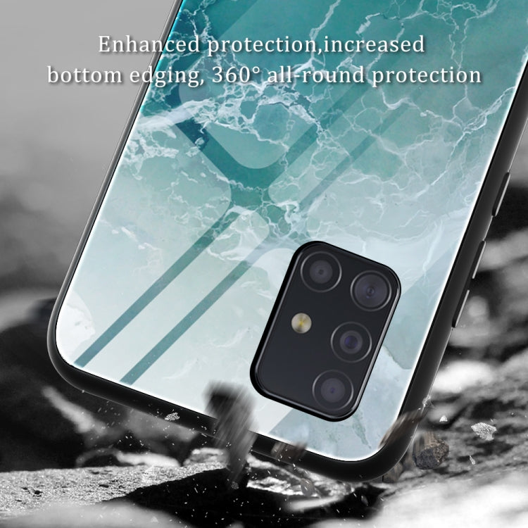 Marble Pattern Glass Protective Case, For Samsung Galaxy A51, For Samsung Galaxy A50 / A50s / A30s, For Samsung Galaxy A21s