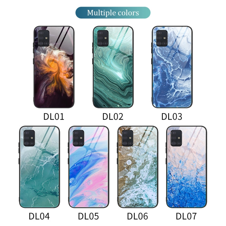 Marble Pattern Glass Protective Case, For Samsung Galaxy A51, For Samsung Galaxy A50 / A50s / A30s, For Samsung Galaxy A21s