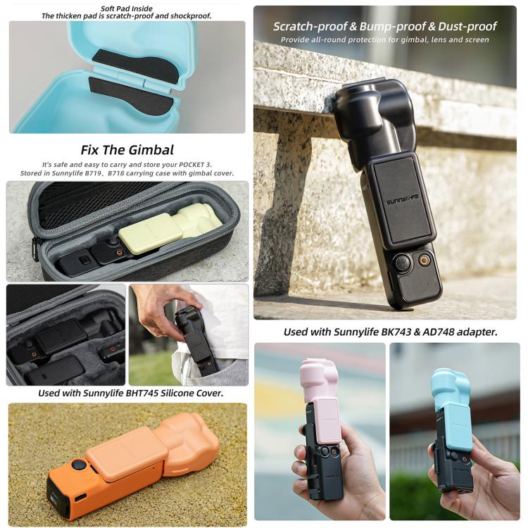 Sunnylife Colorful Gimbal Cover Camera Protector Screen Protective Case, For DJI OSMO Pocket 3