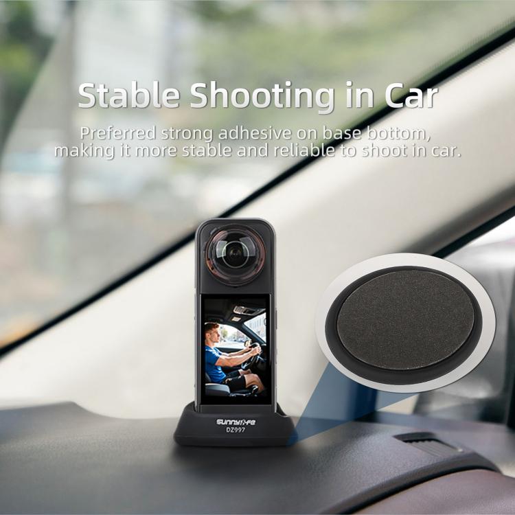 For Insta360 X5 / X4 Sunnylife Silicone Stand Base, Car Base, Tabletop Base