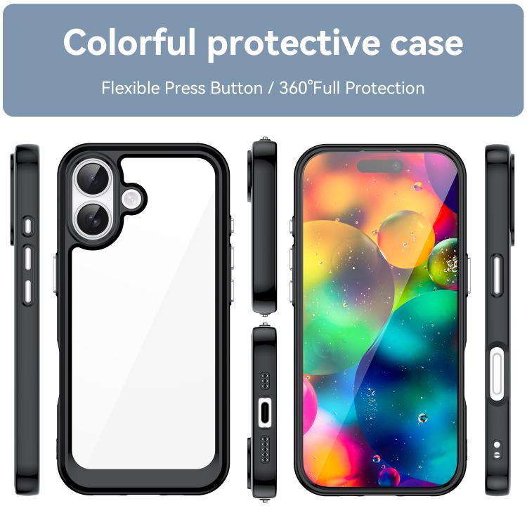 Colorful Series Acrylic + TPU Phone Case, For iPhone 17 Pro Max, For iPhone 17 Pro, For iPhone 17 Air
