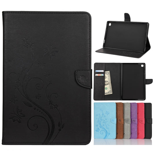 Butterfly flower embossed leather flip case for Samsung Galaxy Tab S8 with card slots