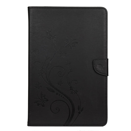 Galaxy Tab S8 case front view showing embossed butterfly and flower design pattern