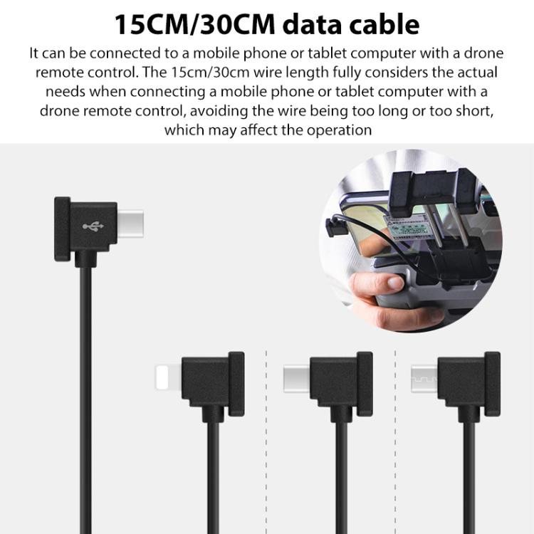 BRDRC Converting Data Cable for DJI Mini 4 Pro / Mavic 3 / Air 2 / Air 2S, 15cm Type-C to Type-C, 15cm Type-C to Android, 15cm Type-C to 8 Pin, 30cm Type-C to Type-C, 30cm Type-C to Android, 30cm Type-C to 8 Pin, 30cm Type-C to Type-C + Holder���������...