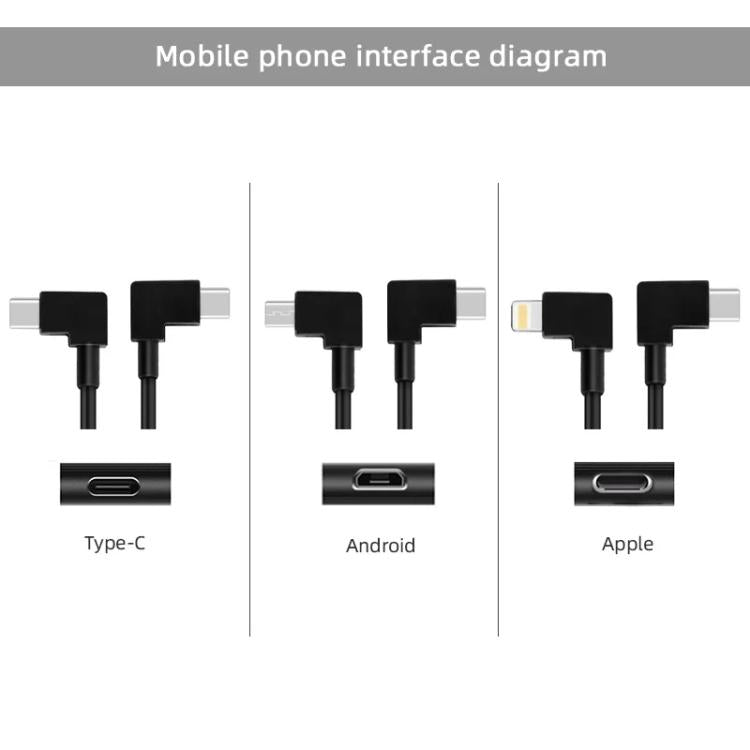 BRDRC Data Cable for DJI Mavic Air 2 / Air 2S / Mini 2, 30cm Type-C to Type-C, 30cm Type-C to Android, 30cm Type-C to 8 Pin