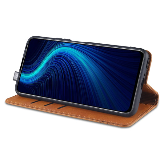 Protective calf leather case OPPO A9 2020 with multiple card slots and wallet function