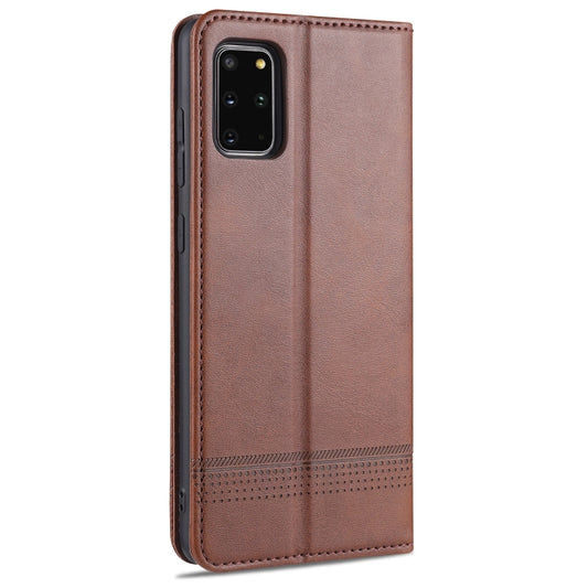 Horizontal texture calf leather detail AZNS Samsung Galaxy S20+ protective case
