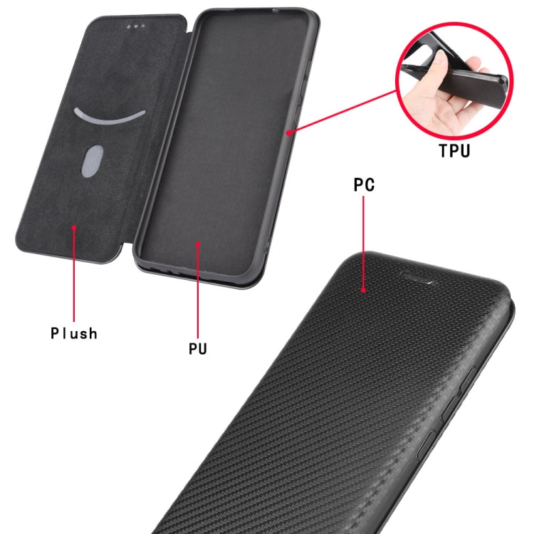 Carbon Fiber Texture Magnetic Horizontal Flip TPU + PC + PU Leather Case with Card Slot, For Xiaomi Redmi K30 Ultra