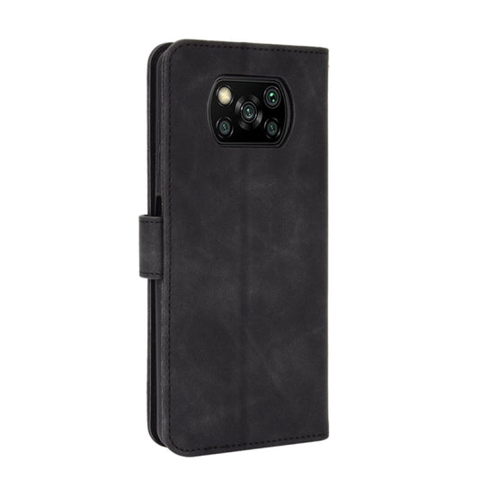 Soft-touch leather exterior with embossed calf pattern on Poco X3 NFC protective case