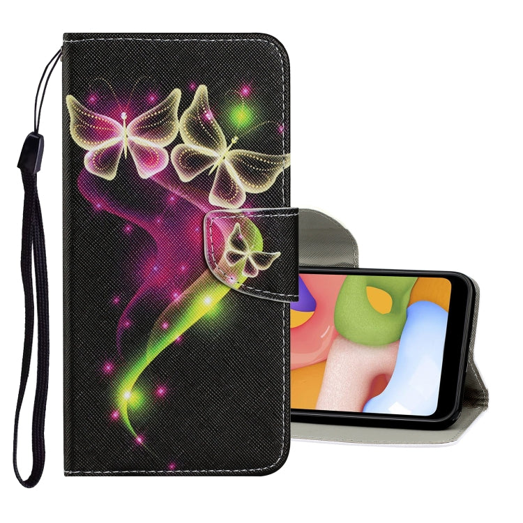 Coloured Drawing Pattern Horizontal Flip PU Leather Case with Holder & Card Slots & Wallet & Lanyard, For Samsung Galaxy A20 / A30