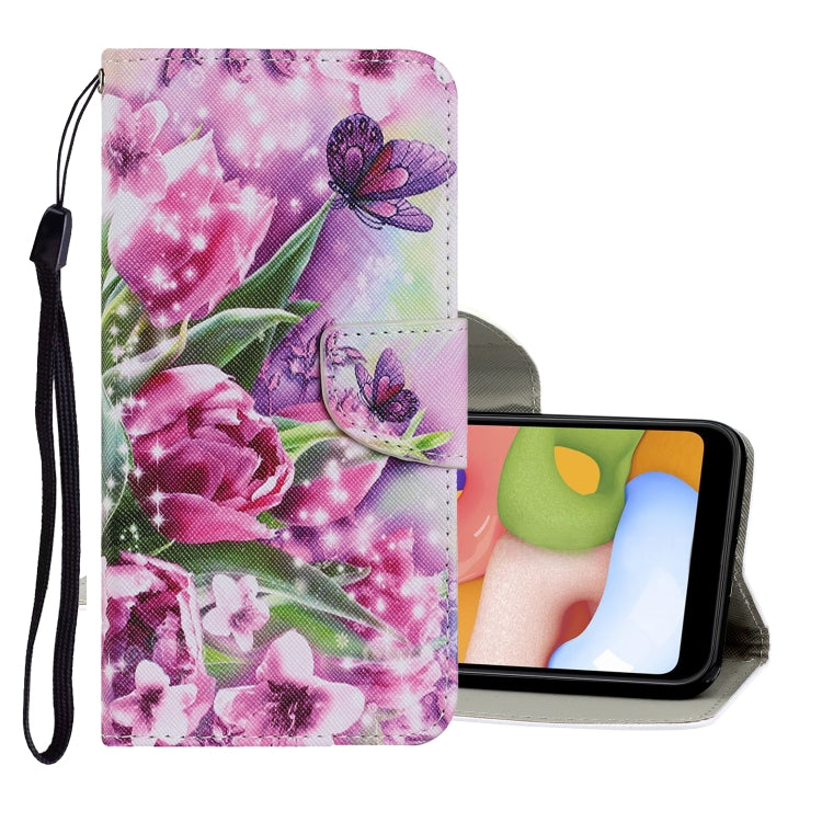 Coloured Drawing Pattern Horizontal Flip PU Leather Case with Holder & Card Slots & Wallet & Lanyard, For Samsung Galaxy A41