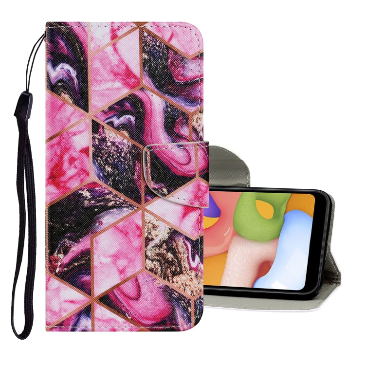 Coloured Drawing Pattern Horizontal Flip PU Leather Case with Holder & Card Slots & Wallet & Lanyard, For Samsung Galaxy A41