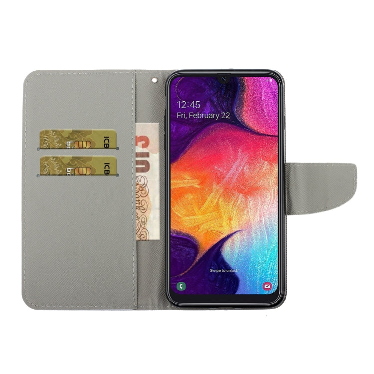 Coloured Drawing Pattern Horizontal Flip PU Leather Case with Holder & Card Slots & Wallet & Lanyard, For Samsung Galaxy A50 / A30s