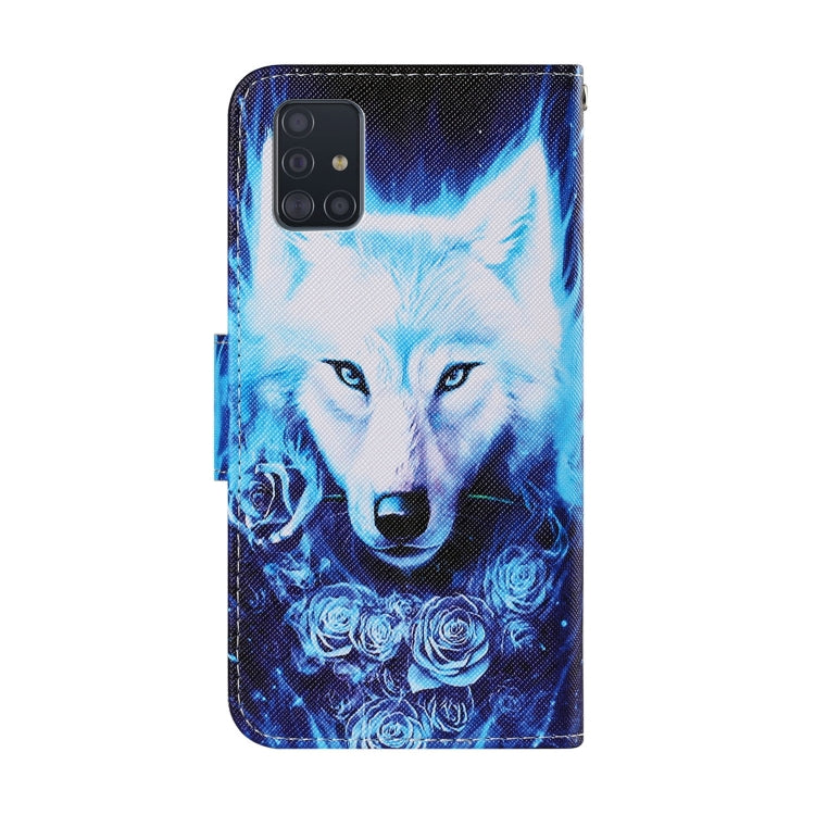 Coloured Drawing Pattern Horizontal Flip PU Leather Case with Holder & Card Slots & Wallet & Lanyard, For Samsung Galaxy A51