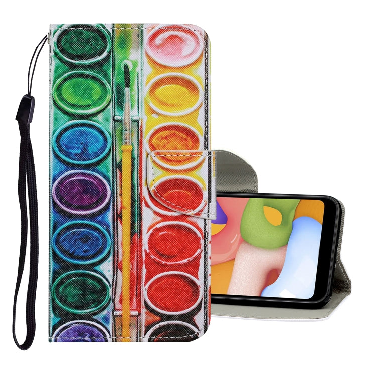 Coloured Drawing Pattern Horizontal Flip PU Leather Case with Holder & Card Slots & Wallet & Lanyard, For Samsung Galaxy A51