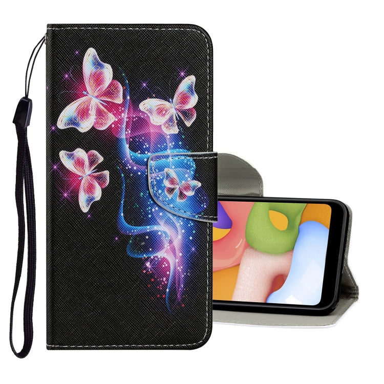 Coloured Drawing Pattern Horizontal Flip PU Leather Case with Holder & Card Slots & Wallet & Lanyard, For Samsung Galaxy A51
