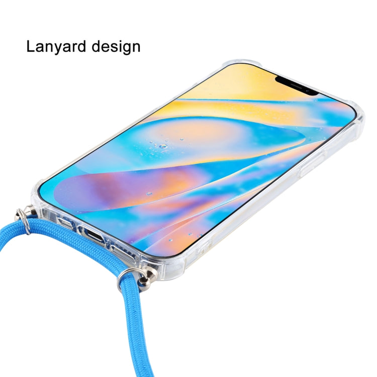 Four-Corner Shockproof Trasparent TPU Case with Lanyard, For iPhone 12 mini