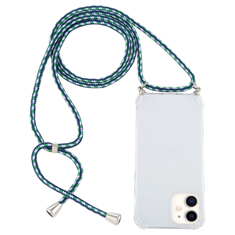 Four-Corner Shockproof Trasparent TPU Case with Lanyard, For iPhone 12 mini