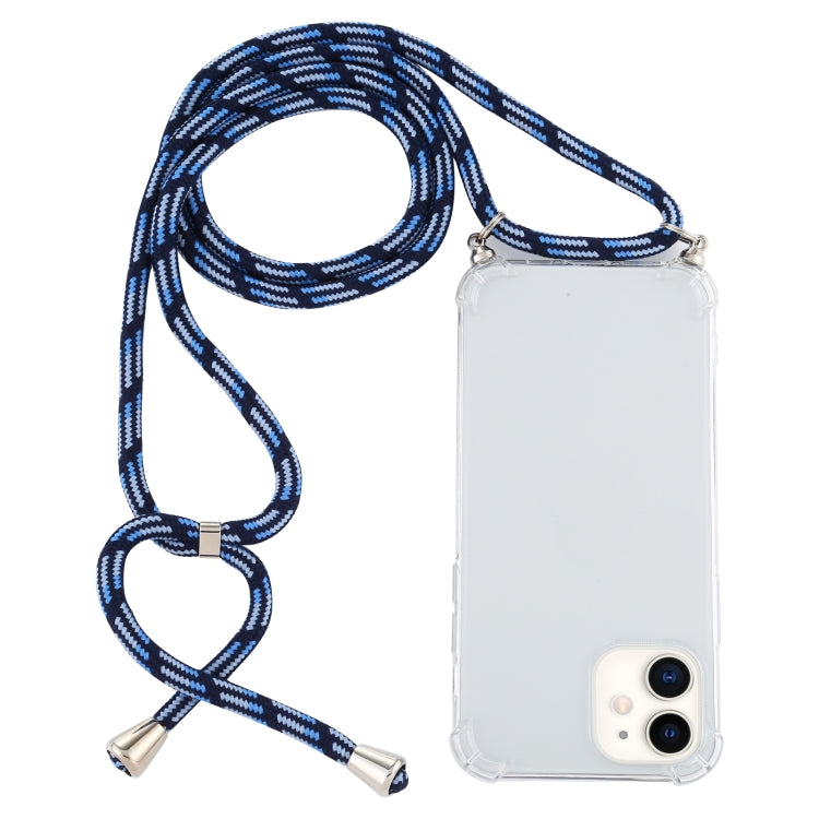 Four-Corner Shockproof Trasparent TPU Case with Lanyard, For iPhone 12 mini
