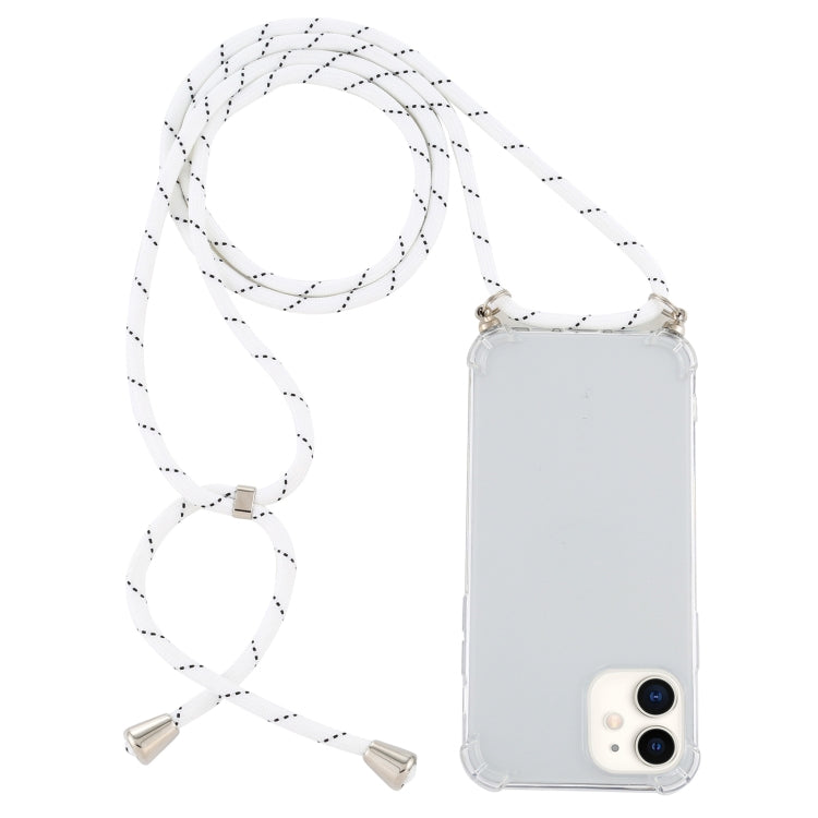 Four-Corner Shockproof Trasparent TPU Case with Lanyard, For iPhone 12 mini
