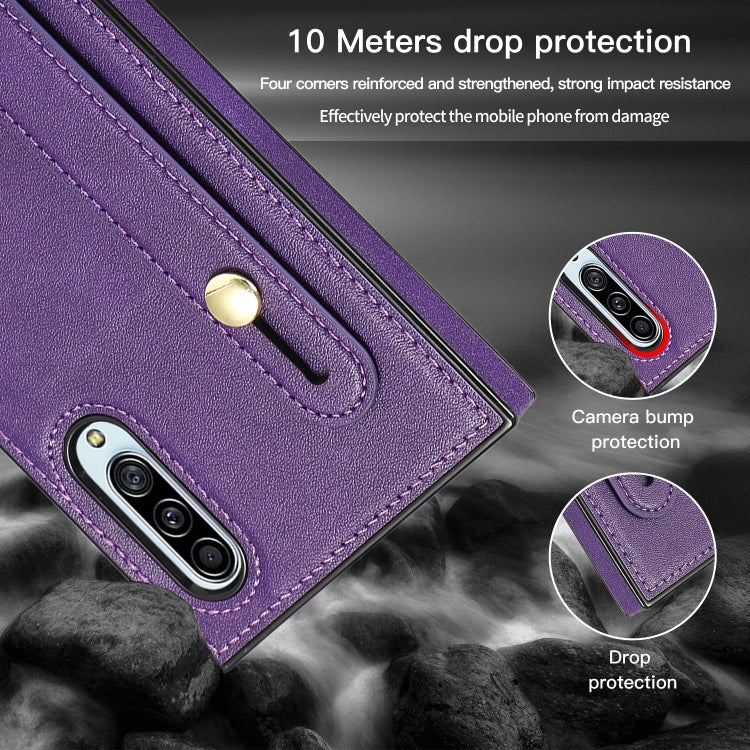 Wrist Strap PU+TPU Shockproof Protective Case with Crossbody Lanyard & Holder & Card Slot, For Samsung Galaxy A90 5G, For Samsung Galaxy Note9, For Samsung Galaxy Note 10, For Samsung Galaxy Note 10 Pro