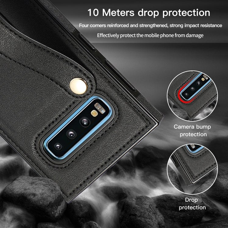 Wrist Strap PU+TPU Shockproof Protective Case with Crossbody Lanyard & Holder & Card Slot, For Samsung Galaxy S10 Plus, For Samsung Galaxy S20, For Samsung Galaxy S20 Plus, For Samsung Galaxy S20 Ultra