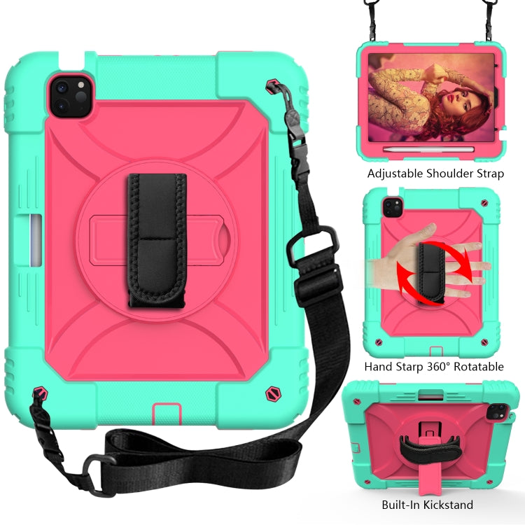 Shockproof PC + Silicone Combination Case with Holder & Hand Strap & Shoulder Strap