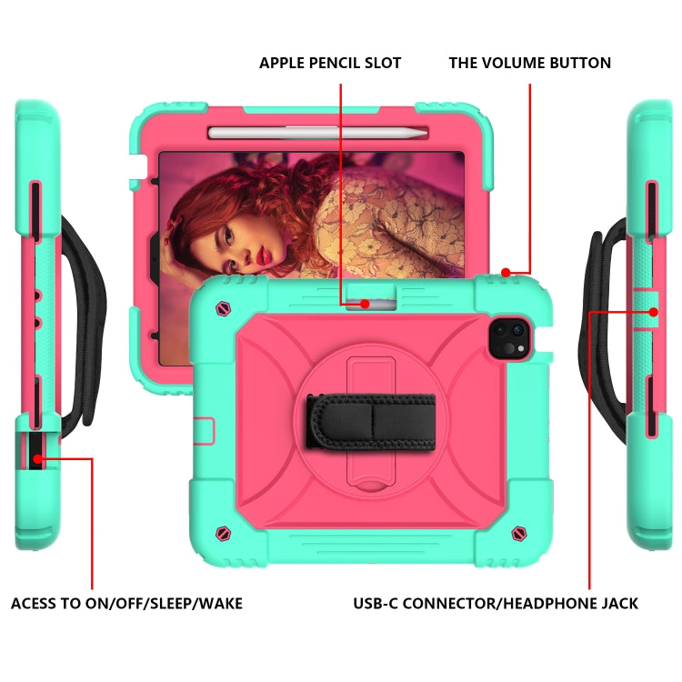 Shockproof PC + Silicone Combination Case with Holder & Hand Strap & Shoulder Strap