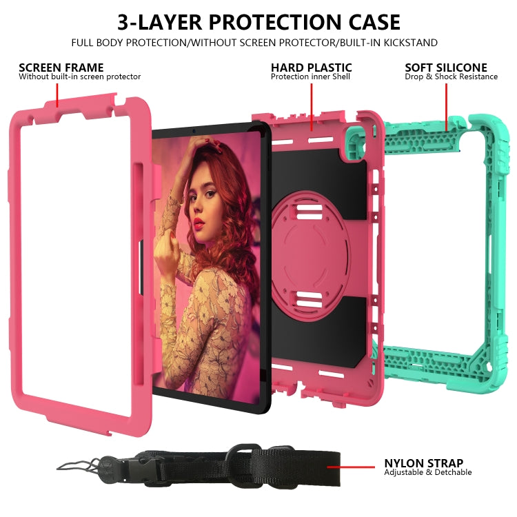Shockproof PC + Silicone Combination Case with Holder & Hand Strap & Shoulder Strap