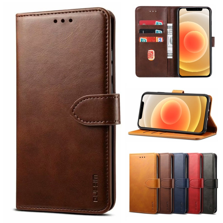 GUSSIM Business Style Horizontal Flip Leather Case with Holder & Card Slots & Wallet, For iPhone 12 mini, For iPhone 12 / 12 Pro, For iPhone 12 Pro Max, For Samsung Galaxy A21s
