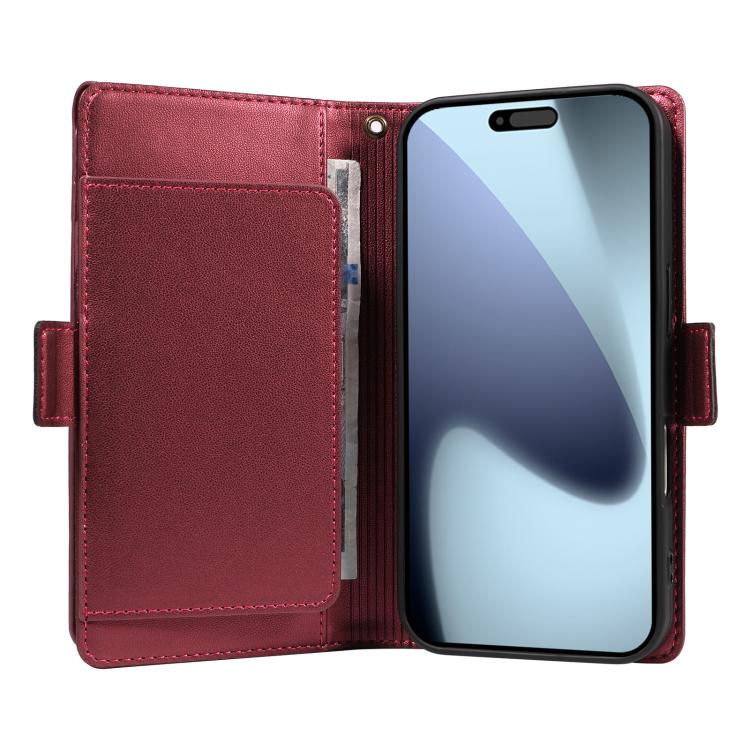 Multi Card Wallet Leather Phone Case with Strap, For iPhone 17 Pro Max, For iPhone 17 Pro, For iPhone 17, For iPhone 17 Air