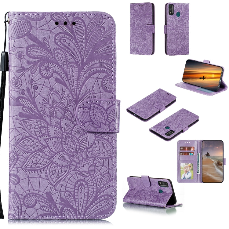 Lace Flower Horizontal Flip Leather Case with Holder & Card Slots & Wallet & Photo Frame, For Motorola Moto G5 Plus 5G, For Motorola Moto G Power, For Huawei Enjoy 20, For Huawei Honor 9X Lite
