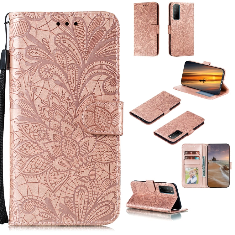 Lace Flower Horizontal Flip Leather Case with Holder & Card Slots & Wallet & Photo Frame, For Motorola Moto G5 Plus 5G, For Motorola Moto G Power, For Huawei Enjoy 20, For Huawei Honor 9X Lite