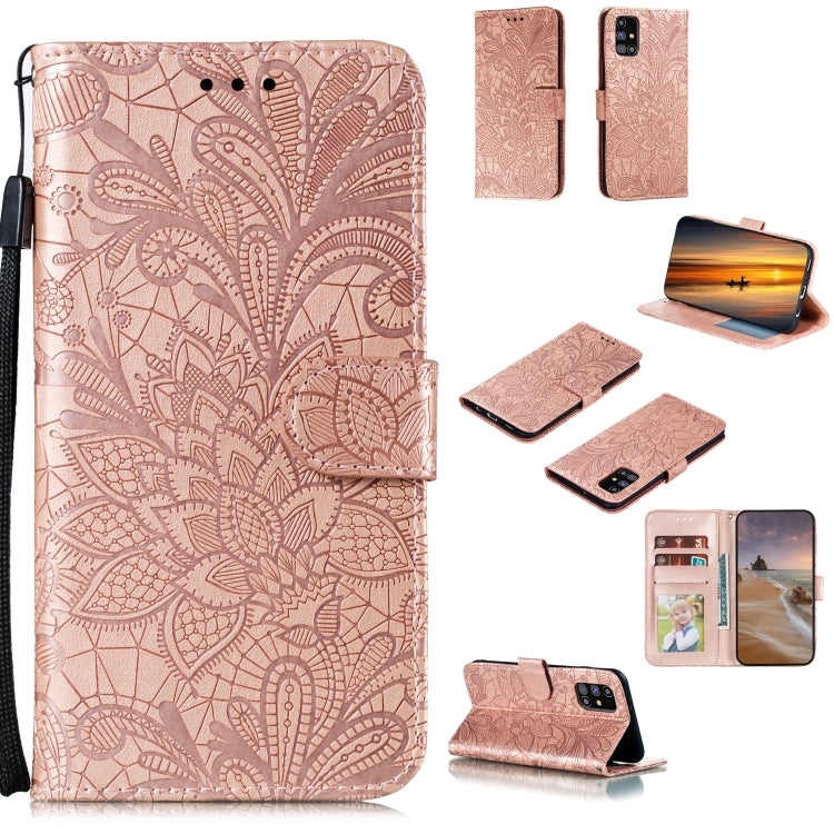 Lace Flower Horizontal Flip Leather Case with Holder & Card Slots & Wallet & Photo Frame, For Samsung Galaxy M31s, For Xiaomi Mi Note 10 Lite, For Motorola Moto G Stylus