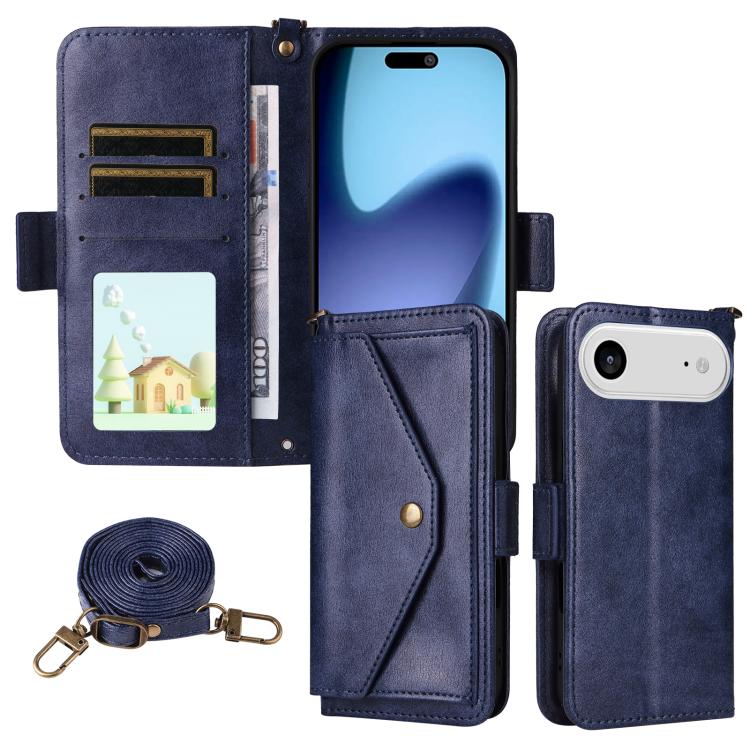 Multi-card Slots Crossbody Cowhide Leather Phone Case, For iPhone 17 Pro Max, For iPhone 17 Pro, For iPhone 17, For iPhone 17 Air