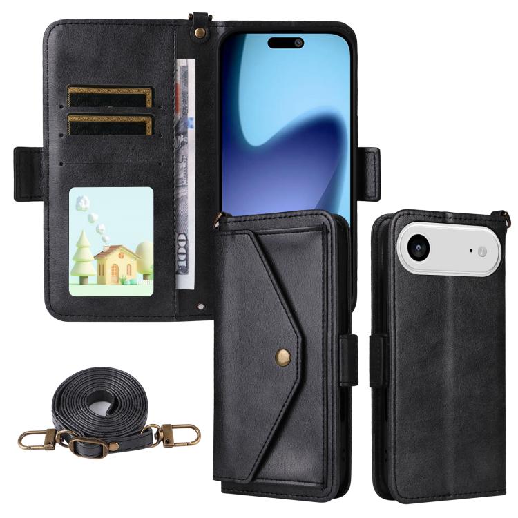 Multi-card Slots Crossbody Cowhide Leather Phone Case, For iPhone 17 Pro Max, For iPhone 17 Pro, For iPhone 17, For iPhone 17 Air