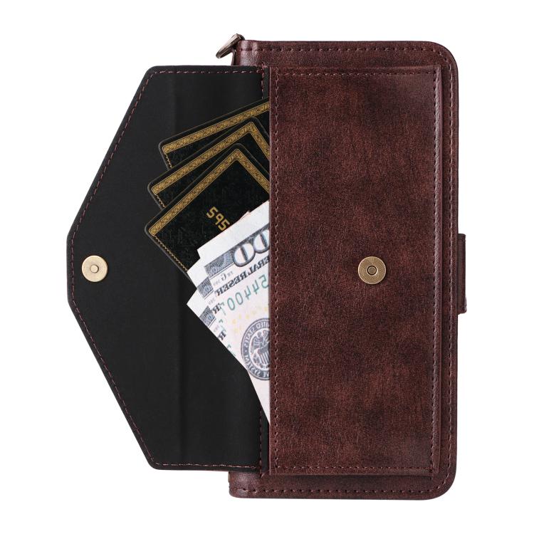 Multi-card Slots Crossbody Cowhide Leather Phone Case, For iPhone 17 Pro Max, For iPhone 17 Pro, For iPhone 17, For iPhone 17 Air