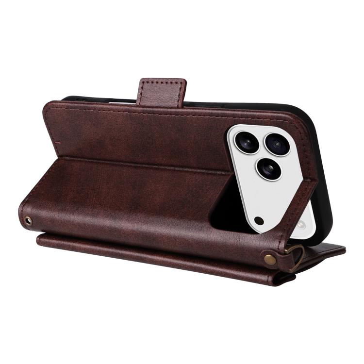 Multi-card Slots Crossbody Cowhide Leather Phone Case, For iPhone 17 Pro Max, For iPhone 17 Pro, For iPhone 17, For iPhone 17 Air
