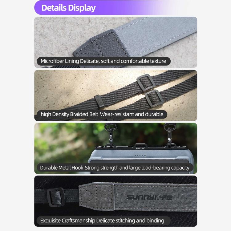 Sunnylife GS013 Multi-Purpose Lanyard with CNC Aluminum Buckle, For DJI RC Pro 2