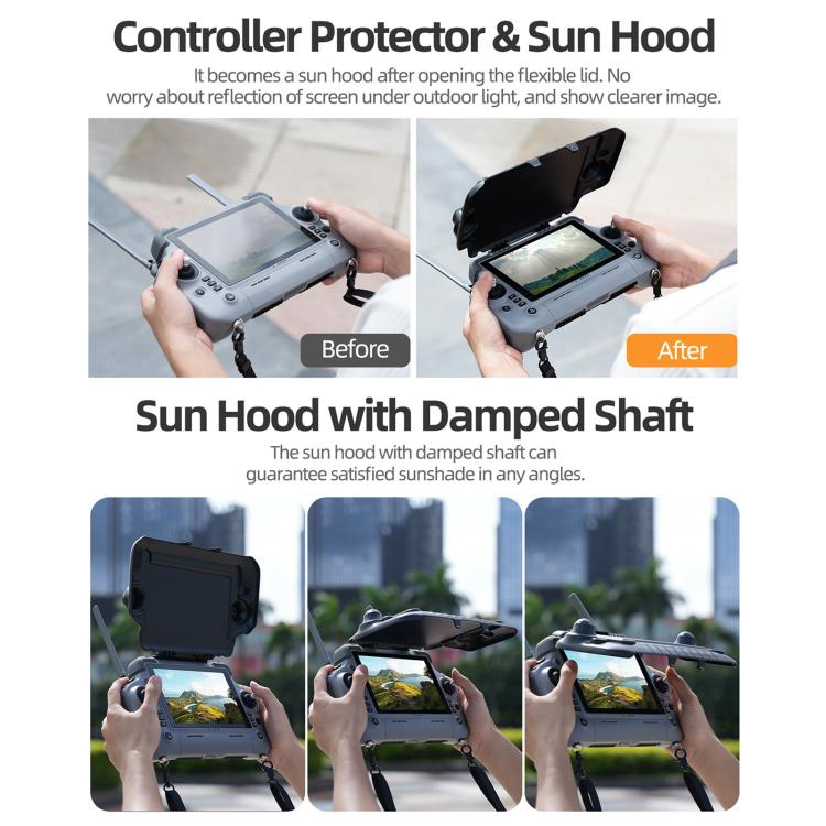 Sunnylife Remote Control Sunshade Protection Cover, For DJI RC Plus 2