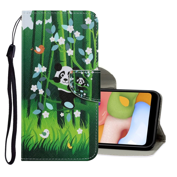 Coloured Drawing Pattern Horizontal Flip PU Leather Case with Holder & Card Slots & Wallet & Lanyard, For Samsung Galaxy A01