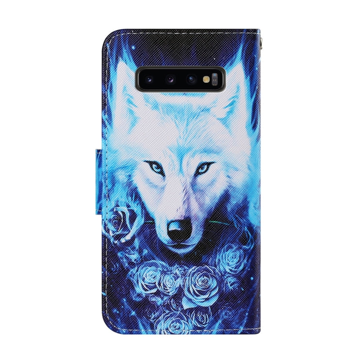 Coloured Drawing Pattern Horizontal Flip PU Leather Case with Holder & Card Slots & Wallet & Lanyard, For Samsung Galaxy S10