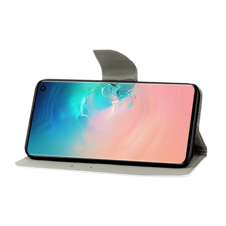Coloured Drawing Pattern Horizontal Flip PU Leather Case with Holder & Card Slots & Wallet & Lanyard, For Samsung Galaxy S10