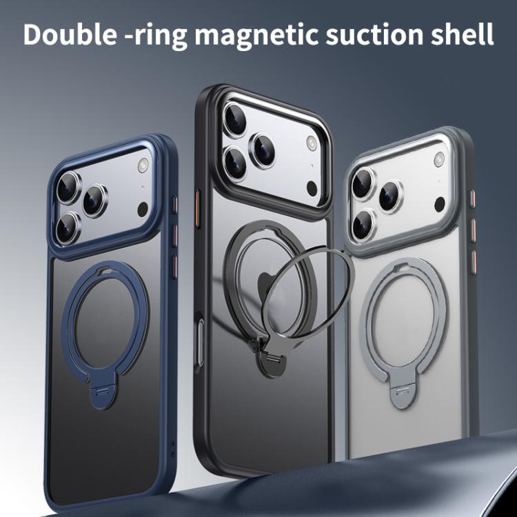 Double Ring MagSafe Magnetic Holder Phone Case, For iPhone 17 Pro Max, For iPhone 17 Pro, For iPhone 17, For iPhone 17 Air