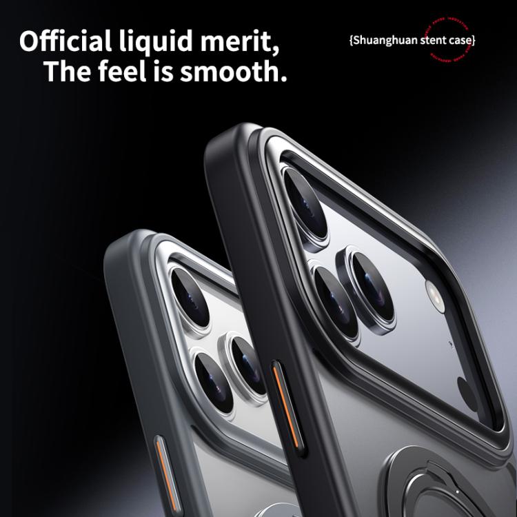 Double Ring MagSafe Magnetic Holder Phone Case, For iPhone 17 Pro Max, For iPhone 17 Pro, For iPhone 17, For iPhone 17 Air