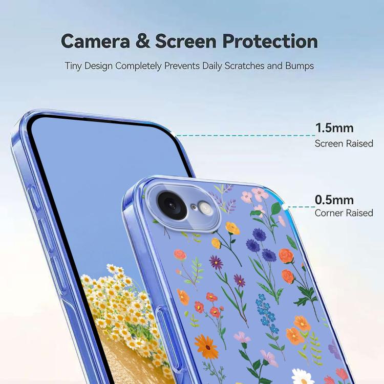 Flower Pattern Painted TPU Phone Case, For iPhone 17 Pro Max, For iPhone 17 Pro, For iPhone 17, For iPhone 17 Air