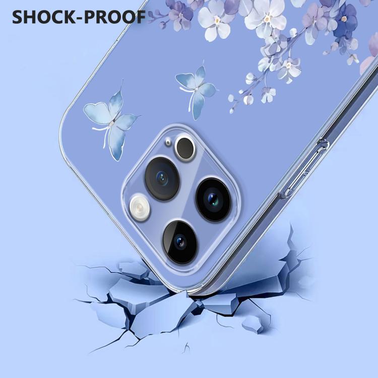 Flower Pattern Painted TPU Phone Case, For iPhone 16e, For iPhone 16 Pro Max, For iPhone 16 Pro, For iPhone 16 Plus
